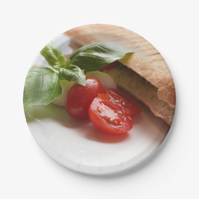 Assiettes En Carton Plaques à papier de nourriture italienne (Devant)