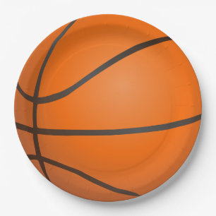 Assiettes En Carton Plaques à papier de partie de basket-ball