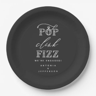 Assiettes En Carton Plaques à papier de partie de fiançailles de
