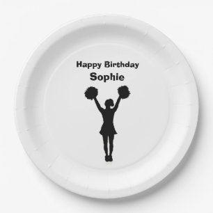 Assiettes En Carton Plaques à papier de "pom-pom girl"
