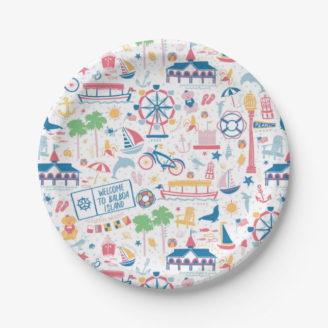 Assiettes En Carton Plaques à papier de port de Newport (Devant)
