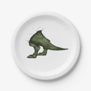 Assiettes En Carton Plaques à papier de queue de dinosaure de T-Rex
