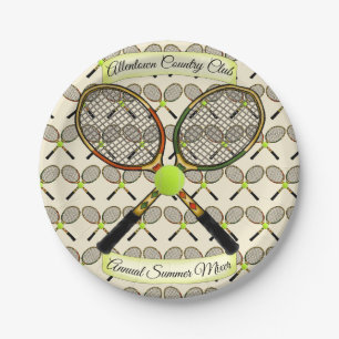 Assiettes En Carton Plaques à papier de raquettes de tennis