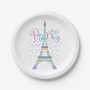 Assiettes En Carton Plaques à papier de Tour Eiffel