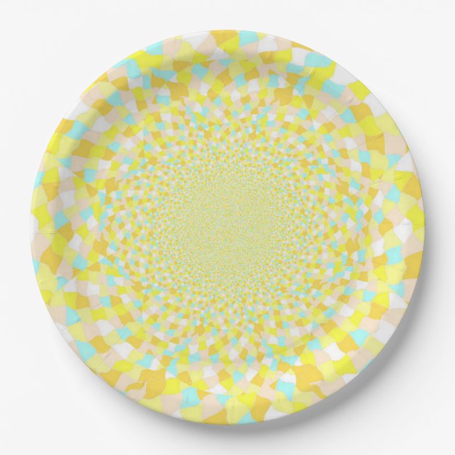 Assiettes En Carton Plaques à papier - le reflet de Sun de bijou (Devant)
