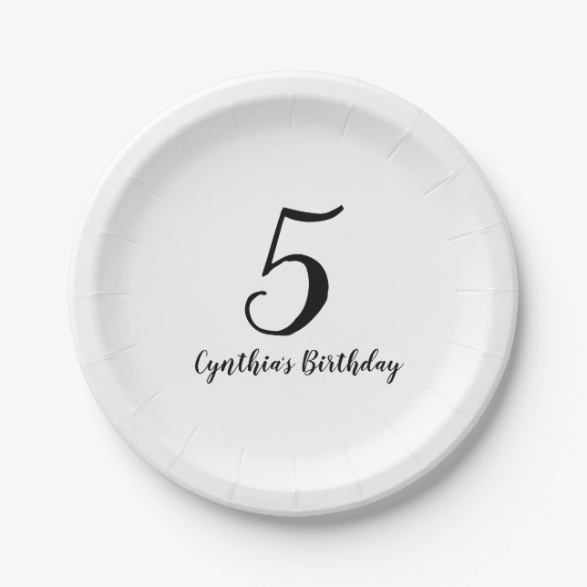 Assiettes En Carton Plaques à papier personnalisées de fête (Devant)