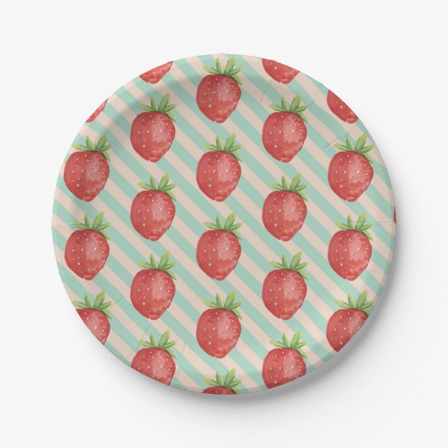 Assiettes En Carton Plaques Berry First Birday (Devant)