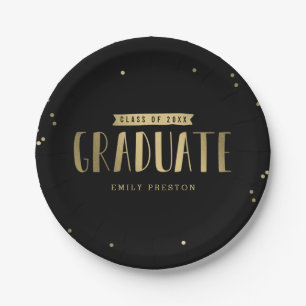 Assiettes En Carton Plaques Bubbly Chic Graduation Party
