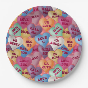 Assiettes En Carton Plaques Coeurs de conversation