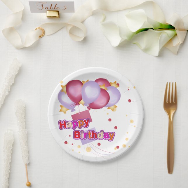 Assiettes En Carton Plaques d'anniversaire (Mariage)