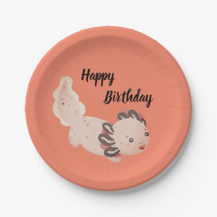 Assiettes En Carton Plaques d'anniversaire Axolotl