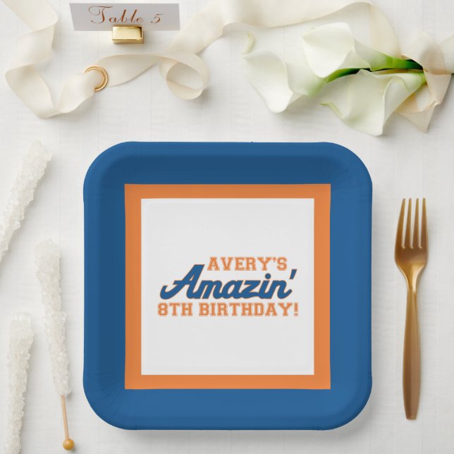 Assiettes En Carton Plaques d'anniversaire d'Avery (Mariage)