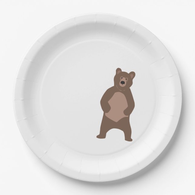 Assiettes En Carton Plaques d'Anniversaire minimes Brown (Devant)