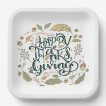 Plaques de bon thanksgiving