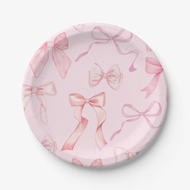 Assiettes En Carton Plaques de cabot roses - Plaques Tutu mites (Devant)