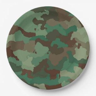 Assiettes En Carton plaques de camouflage militaire