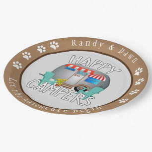 Assiettes En Carton Plaques de camping personnalisées