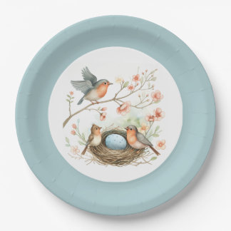 Assiettes En Carton Plaques de célébration Baby Robin
