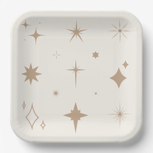 Assiettes En Carton Plaques de collection Sparkling Stars (Recto)