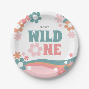 Assiettes En Carton Plaques de fête d'anniversaire Wild One Girl