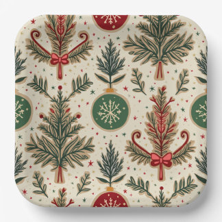 Assiettes En Carton plaques de fête de noël