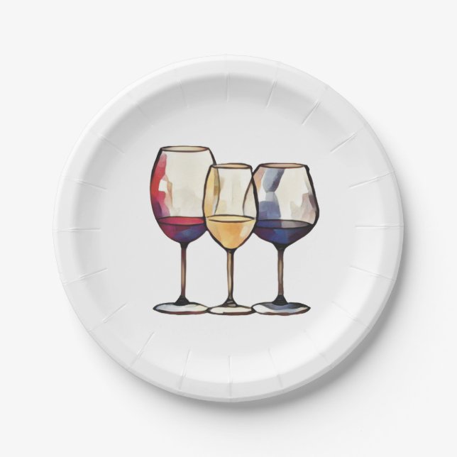 Assiettes En Carton Plaques de fête du vin (Devant)
