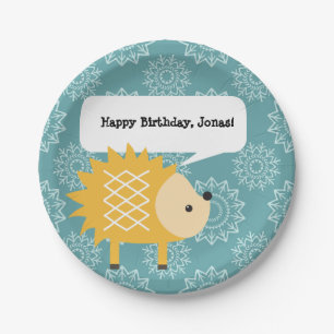 Assiettes En Carton Plaques de fête personnalisées pour Hérisson ja