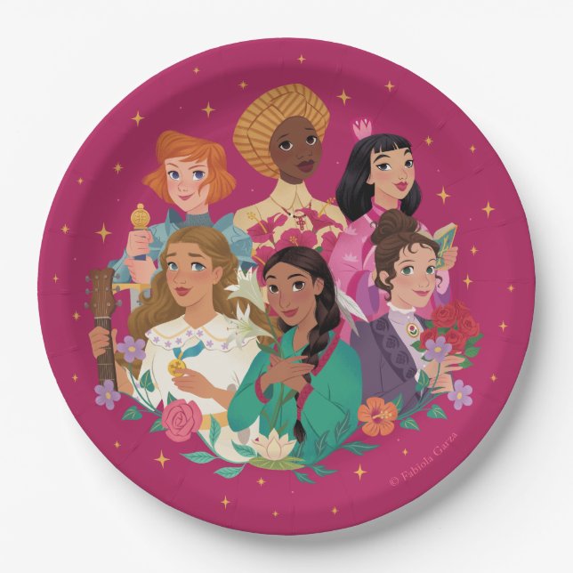 Assiettes En Carton Plaques de fête Princesses of Heaven™ (Grandes) (Devant)