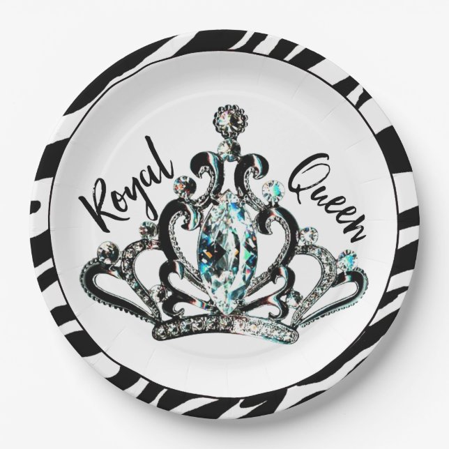 Assiettes En Carton Plaques de fête "Royal Queen" (Devant)