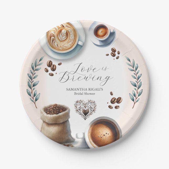 Assiettes En Carton Plaques de Fêtes des mariées jetables L'amour bras (Devant)