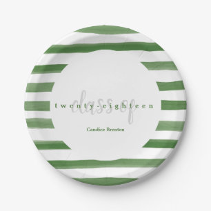 Assiettes En Carton Plaques de graduation modernes peintes en vert