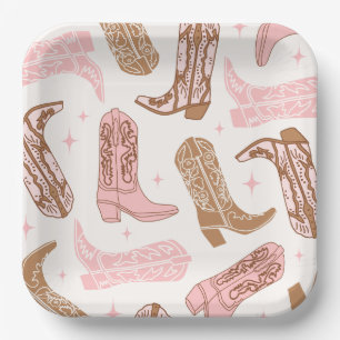Assiettes En Carton Plaques de la fête de démarrage de la fille