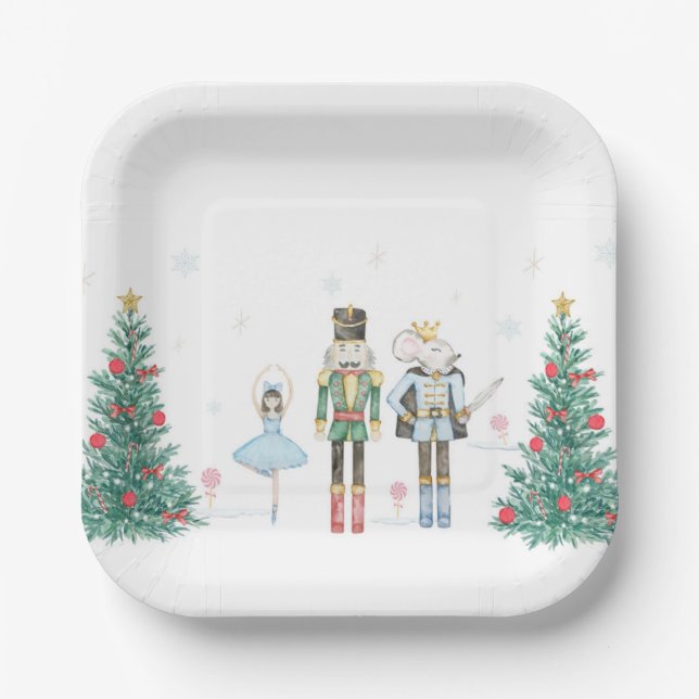 Assiettes En Carton Plaques de la fête des noisettes - Pastel (Recto)