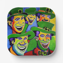 Plaques de la Saint Patrick avec Leprechauns