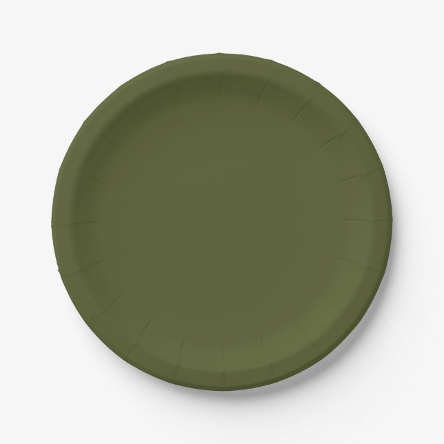 Assiettes En Carton Plaques de livre vert de l'Armée (Devant)