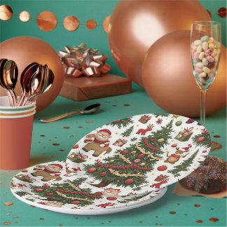 Assiettes En Carton plaques de Noël