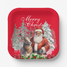 Plaques de Noël de Père Noël d'Amérique africaine 