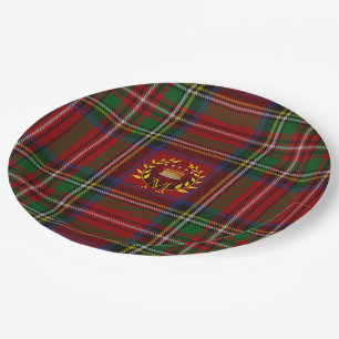 Assiettes En Carton Plaques de Noël Tartan Zazzle