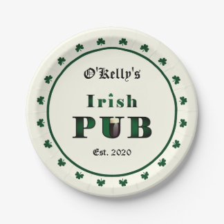 Assiettes En Carton Plaques de papeterie irlandaise pub bar taverne
