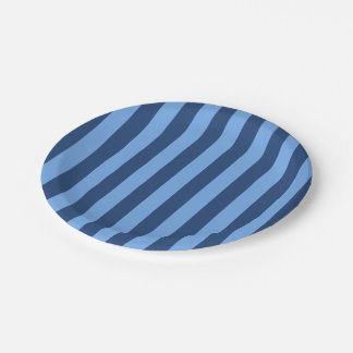 Assiettes En Carton Plaques de papier à bandes bleues