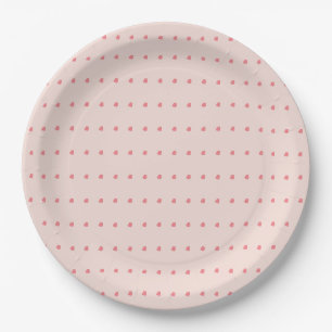 Assiettes En Carton Plaques de papier à points de corail 9"