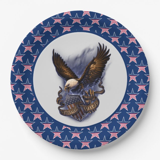 Assiettes En Carton Plaques de papier American Pride (Devant)