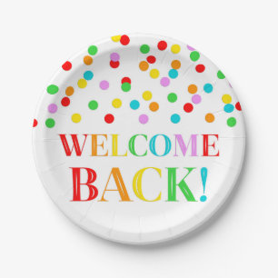 Assiettes En Carton Plaques de papier arrière Rainbow Welcome