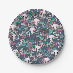 Assiettes En Carton Plaques de papier Axolotl