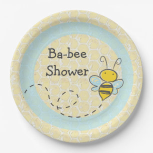 Assiettes En Carton Plaques de papier Ba-Bee Baby shower Bumble