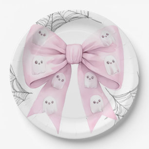 Assiettes En Carton Plaques de papier Baby shower Bow rose