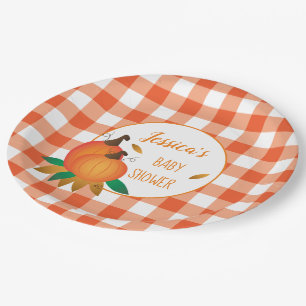 Assiettes En Carton Plaques de papier Baby shower d'automne orange pla