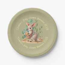 Plaques de papier Baby shower Little Joey