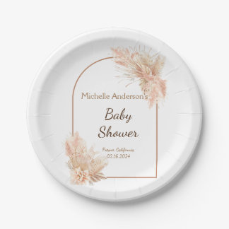 Assiettes En Carton Plaques de papier Baby shower minimaliste Chic Boh