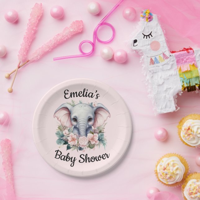 Assiettes En Carton Plaques de papier baby shower personnalisées (Fête)